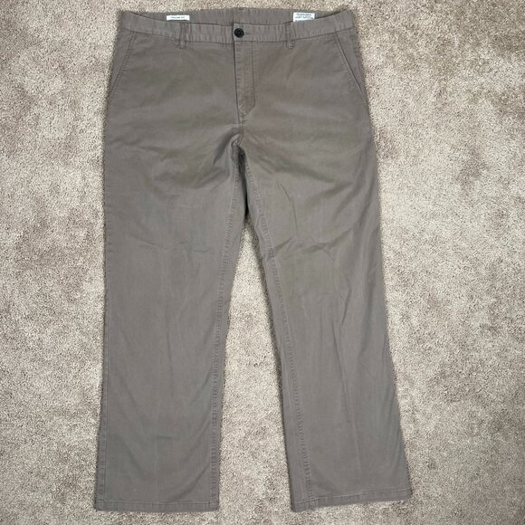 7 Diamonds Pants Mens 36x30 Brown Journey Slim Fit Khaki Cotton Blend Chino